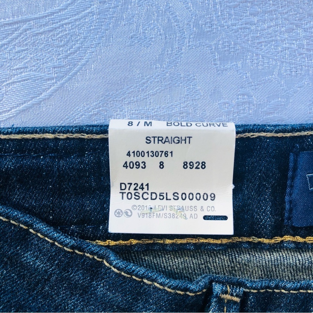 Levi's Women's Indigo straight leg Jeans 8 NWT - Picture 5 of 7